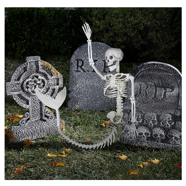 The Holiday Aisle® Life Size Skeleton Mermaid Skeleton Halloween